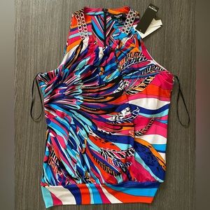 Premise Silver Chain Tropical Halter PS NWT